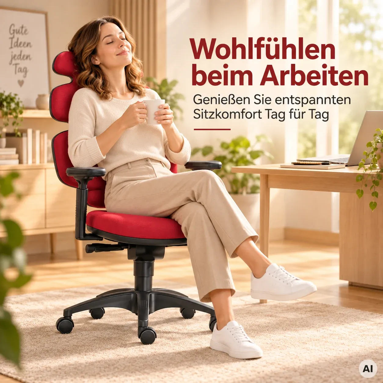 Sun M - Feng Shui Bürostuhl mit besonderer Rückenlehne