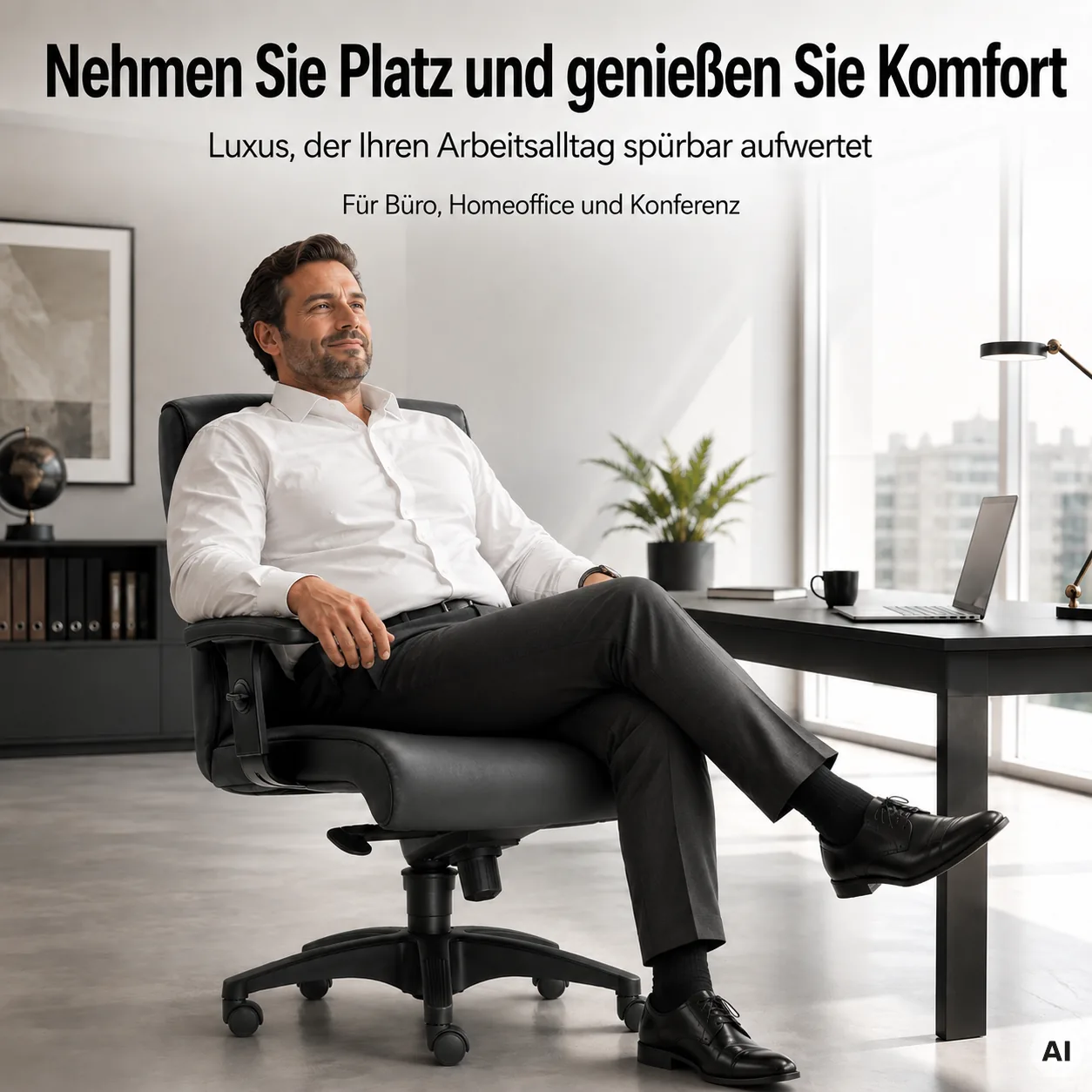 Halblehner Turbo XL - Luxus Chefsessel