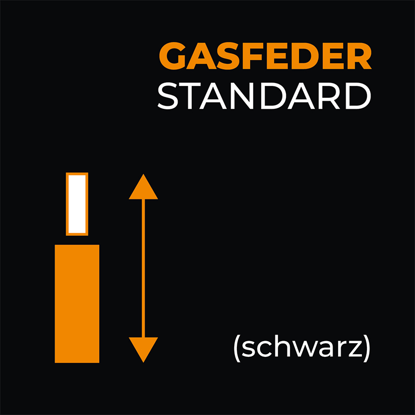 Gasfeder Schwarz Standard
